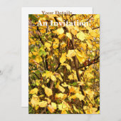 GELBE AUTUMNSTÜCKE EINLADUNG (Vorne/Hinten)