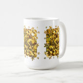 GELBE AUTUMNSTÜCKE KAFFEE-TASSE KAFFEETASSE (VorderseiteRechts)