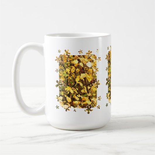 GELBE AUTUMNSTÜCKE KAFFEE-TASSE KAFFEETASSE (Links)