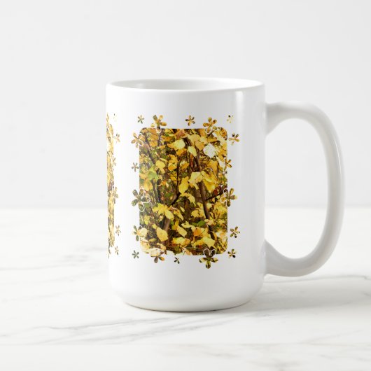 GELBE AUTUMNSTÜCKE KAFFEE-TASSE KAFFEETASSE (Rechts)