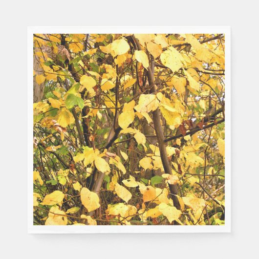 GELBE AUTUMNSTÜCKE SERVIETTE (Vorderseite)