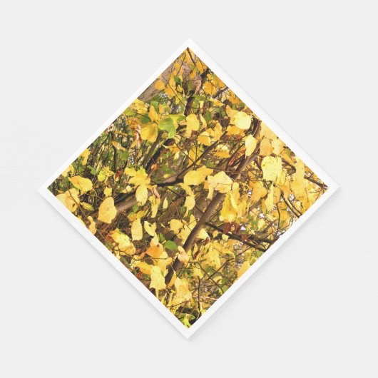 GELBE AUTUMNSTÜCKE SERVIETTE (Ecke)