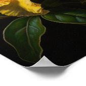 Gelbe Azalea Blume Art Print Poster (Ecke)