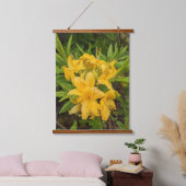 Gelbe Azalea Blütenblüte Wandteppich Mit Holzrahmen (Schlafzimmer)