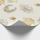 Gelbe Babyartikel für Wasserfarben, Packpapier (Ecke)