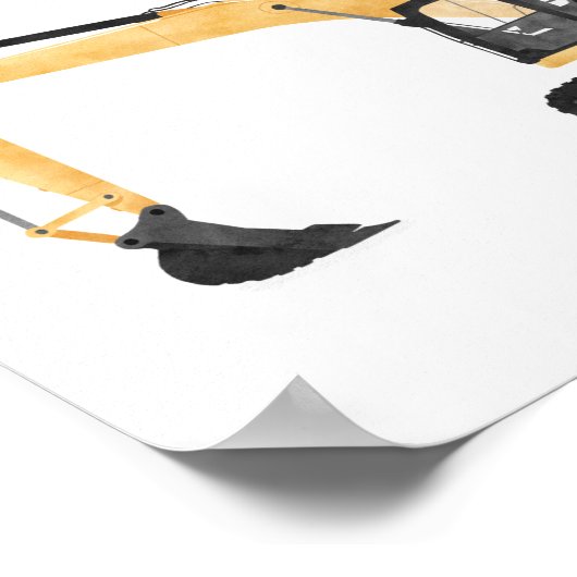 Gelbe Baggerbauweise Kinderzimmer Dekoration (Ecke)