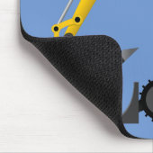 Gelbe Baggermaschine für Kinder Mousepad (Ecke)