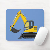 Gelbe Baggermaschine für Kinder Mousepad (Mit Mouse)