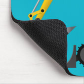 Gelbe Baggermaschine für Kinder Mousepad (Ecke)