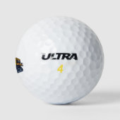 Gelbe Baggermaschine Golfball (Logo)