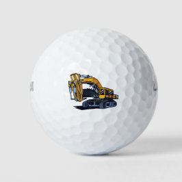 Gelbe Baggermaschine Golfball