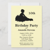 Gelbe Ballerina Geburtstagsfeier Einladung (Vorderseite)