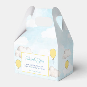 Gelbe Balloons Wolken Geburtstag Christening Party Geschenkschachtel