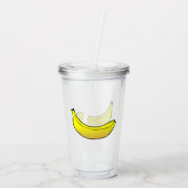 Gelbe Banane Acryltrinkbecher (Rückseite)