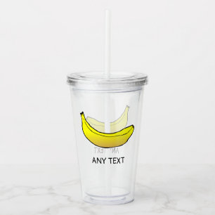 Gelbe Banane Acryltrinkbecher