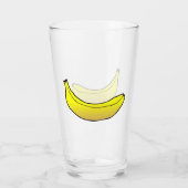 Gelbe Banane Glas (Rückseite)