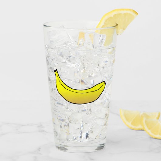 Gelbe Banane Glas (Rückseite Ice)