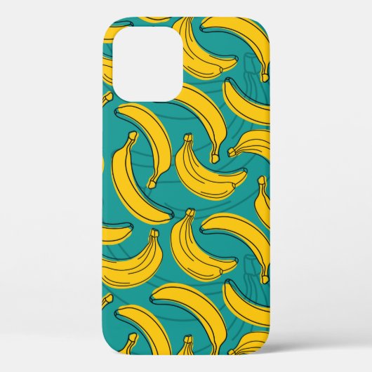 Gelbe Banane mit schwarzer Kontur  Case-Mate iPhone Hülle (Rückseite)