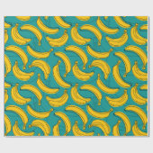 Gelbe Banane mit schwarzer Kontur Geschenkpapier (Flach)