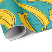 Gelbe Banane mit schwarzer Kontur Geschenkpapier (Rolleneckpunkt)