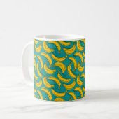 Gelbe Banane mit schwarzer Kontur  Kaffeetasse (Vorderseite Links)