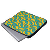 Gelbe Banane mit schwarzer Kontur Laptopschutzhülle (Vorne Knopf)