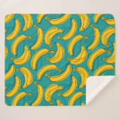 Gelbe Banane mit schwarzer Kontur  Sherpadecke (Vorderseite (Horizontal))