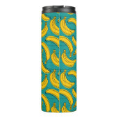 Gelbe Banane mit schwarzer Kontur Thermosbecher (Rückseite)
