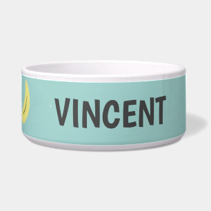 Gelbe Banane zeichne blau personalisiert Napf