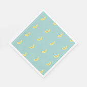 Gelbe Banane zeichne blaues Muster Serviette (Ecke)