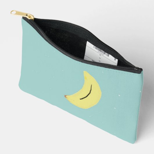 Gelbe Banane zeichnend auf blau Zubehörtasche (Offen)