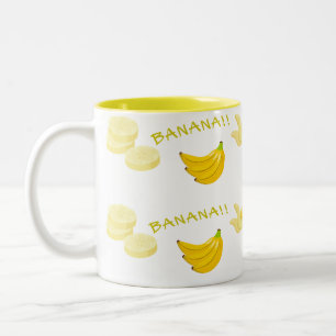 Gelbe Banane Zweifarbige Tasse