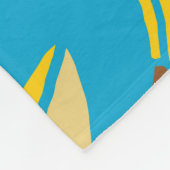 Gelbe Bananen, blaues Hintergrundmuster Fleecedecke (Ecke)