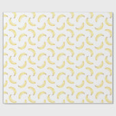Gelbe Bananen Frucht Geschenkpapier (Flach)