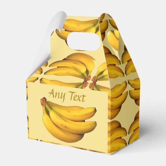Gelbe Bananen in einem Haufen Geschenkschachtel (Vorderseite)