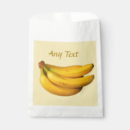 Gelbe Bananen in einem Haufen Geschenktütchen