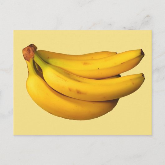 Gelbe Bananen in einem Haufen Postkarte (Vorderseite)