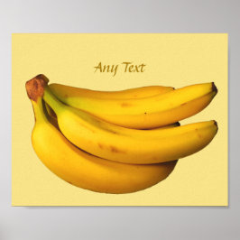 Gelbe Bananen in einer Art "Bunch Folk" Poster