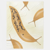 Gelbe Bananen-Schnecke Fleecedecke (Vorderseite)