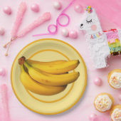 Gelbe Bananen-Steine Pappteller (Party)