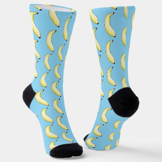 gelbe Bananenfrucht Socken (Gewinkelt)