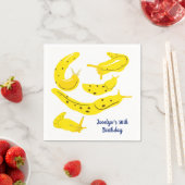 Gelbe Bananenschnecken Personalisiertes Party Serviette (Beispiel)