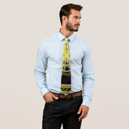 Gelbe Band-Rollen-Untersetzer-Fahrt auf Krawatte