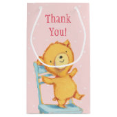 Gelbe Bärn-Tänze und Spiele auf Stuhl Kleine Geschenktüte (Rückseite)