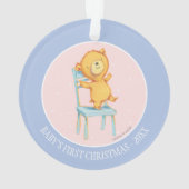 Gelbe Bärn-Tänze und Spiele auf Stuhl Ornament (Rückseite)