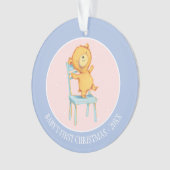 Gelbe Bärn-Tänze und Spiele auf Stuhl Ornament (Vorderseite)