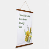 Gelbe Bart Iris Blumenkunst Personalisiert Wandteppich Mit Holzrahmen (Gewinkelt)
