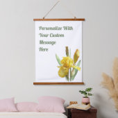 Gelbe Bart Iris Blumenkunst Personalisiert Wandteppich Mit Holzrahmen (Schlafzimmer)