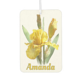 Gelbe Bartete Iris-Blume Personalisiert Autolufterfrischer