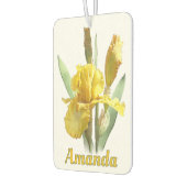Gelbe Bartete Iris-Blume Personalisiert Autolufterfrischer (Links)